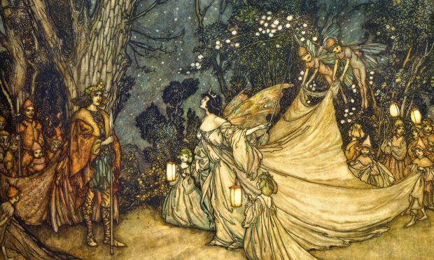 oberon and titania by arthur rackhan
